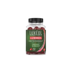 Заздравяване на косата и стимулиране на растежа й - Luxéol формула, 60 желирани таблетки с вкус на малина