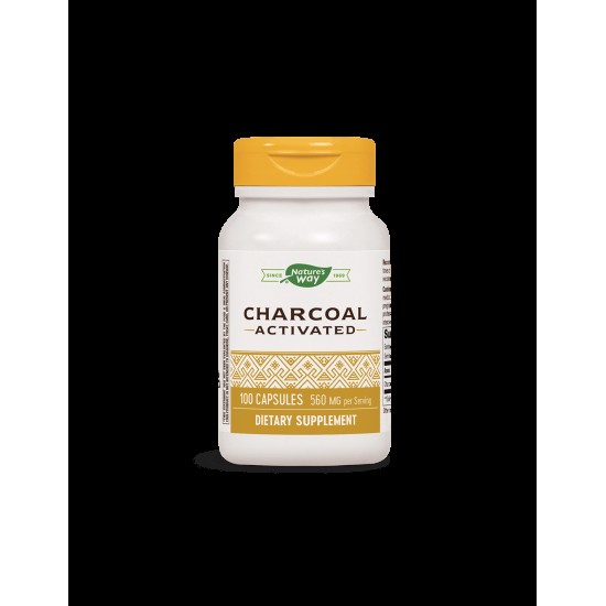 Детоксикация на храносмилателната система - Активен въглен, 100 капсули Nature’s Way Детоксикация на храносмилателната система - Активен въглен, 100 капсули Nature’s Way