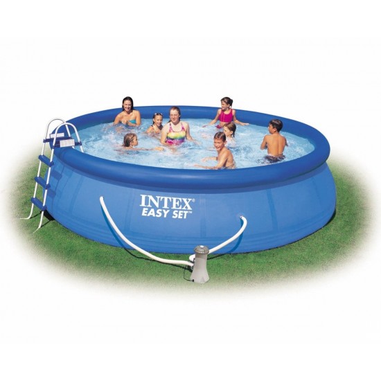 Надуваем басейн Intex Easy Set 457 см