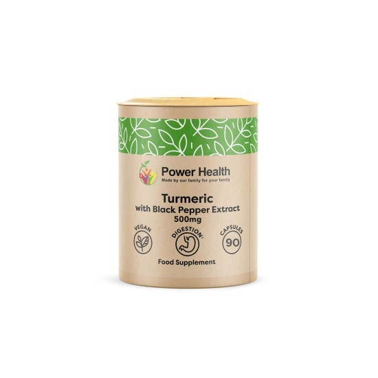 Кости и стави - Куркума 500 mg + екстракт от черен пипер, 90 капсули