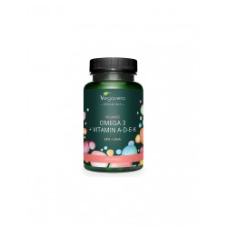 Мозъчна, зрителна и сърдечна функция - Омега-3 + Витамин А, D3, E, K, 60 капсули Мозъчна, зрителна и сърдечна функция - Омега-3 + Витамин А, D3, E, K, 60 капсули