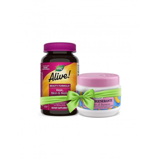 Alive! Hair, Skin & Nails Multivitamin Gummy Premium Formula / Алайв! Коса, кожа и нокти - премиум формула, 60 желирани таблетки Nature’s Way