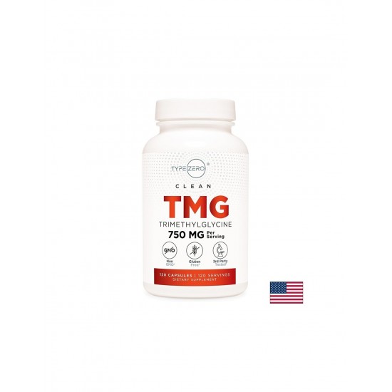 Поддържа нормалните нива на хомоцистеина - TMG (триметил глицин) TypeZero™, 750 mg х 120 капсули Поддържа нормалните нива на хомоцистеина - TMG (триметил глицин) TypeZero™, 750 mg х 120 капсули