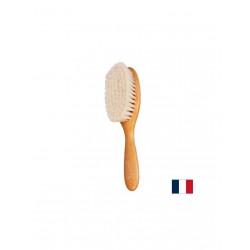 Мека дървена четка за бебешка коса, 18 см, 1 бр.