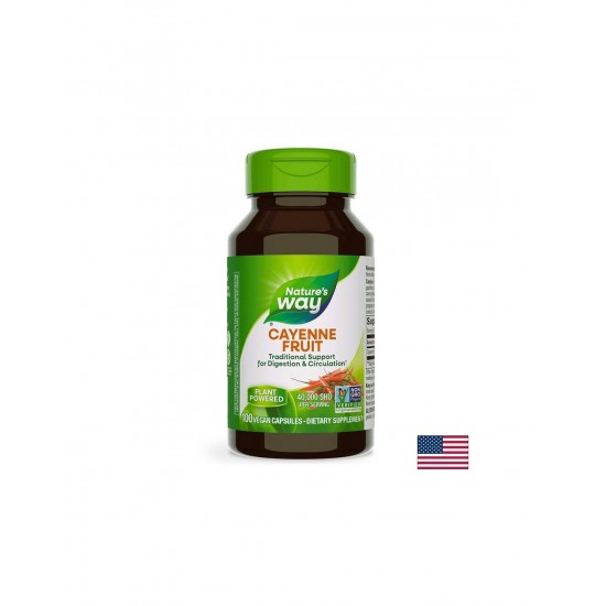 Cayenne Fruit/ Лют червен пипер (плод) 450 mg х 100 капсули Nature’s Way Cayenne Fruit/ Лют червен пипер (плод) 450 mg х 100 капсули Nature’s Way