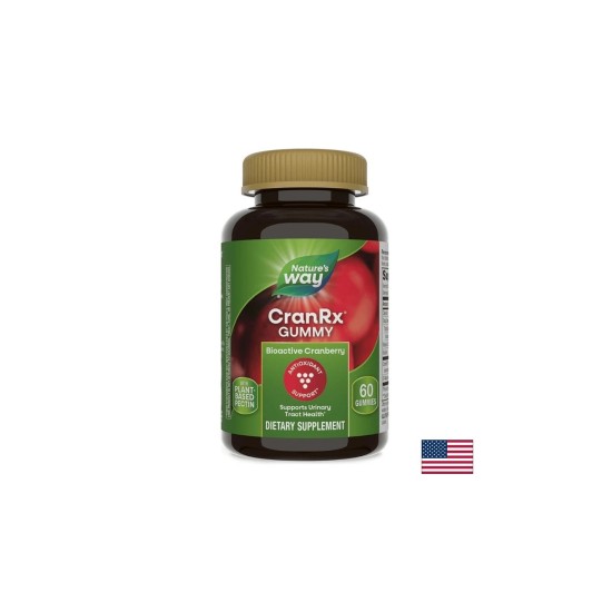 CranRx® Gummies Urinary Health / Грижа за уринарния тракт с Червена боровинка, Д-маноза и витамин С х 60 желирани таблетки Nature’s Way