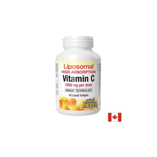 Liposomal High Absoprtion Vitamin C - Липозомен витамин С 500 mg, 90 софтгел капсули Natural Factors