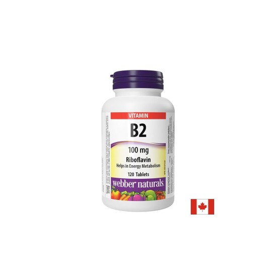 Витамин B2 (рибофлавин) - За енергия и здрава кожа, 100 mg х 120 таблетки Витамин B2 (рибофлавин) - За енергия и здрава кожа, 100 mg х 120 таблетки