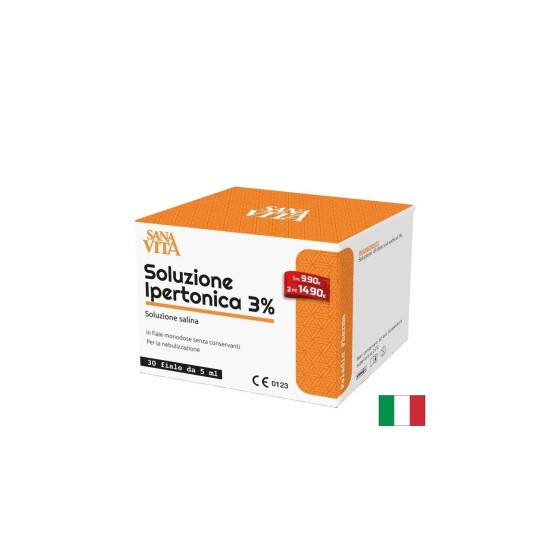 Хипертоничен разтвор 3% - Облекчение при запушен нос и хрема, 30 ампули