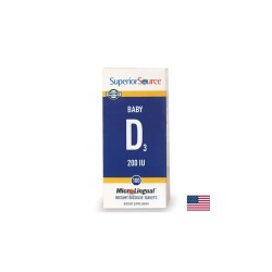 Baby D3 – Витамин D3 за здрави кости и имунитет за бебета и деца, 200 IU/ 5 μg, 100 сублингвални таблетки Baby D3 – Витамин D3 за здрави кости и имунитет за бебета и деца, 200 IU/ 5 μg, 100 сублингвални таблетки