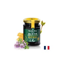 Мед от мащерка + пчелно млечице и стандартизиран зелен прополис PAOT® 39+ – Имунитет и гърло, 200 g