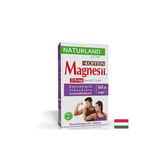 Магнезий 187.5 mg + Кофеин 50 mg – Енергия и мускулен тонус, 60 таблетки