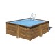 CARRA Дървен квадратен басейн с външни подпори - 3,05 x 3,05 x 1,19 м