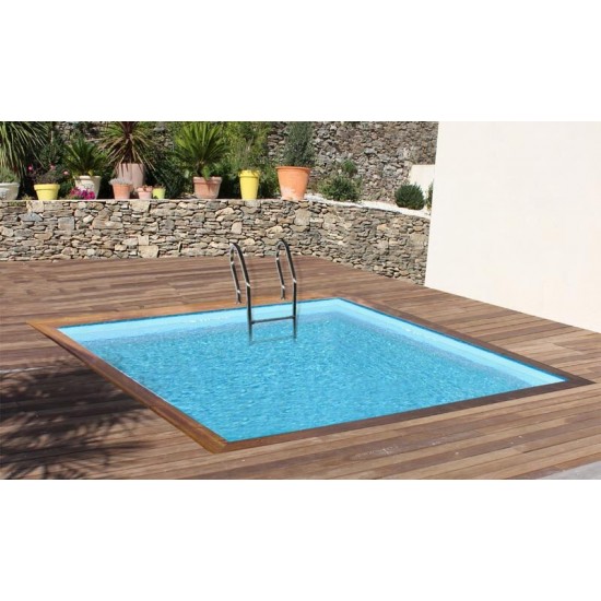 CARRA Дървен квадратен басейн с външни подпори - 3,05 x 3,05 x 1,19 м