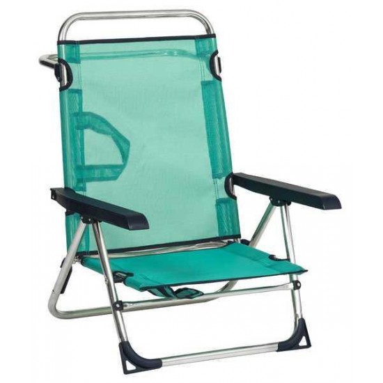 Нисък сгъваем плажен стол с фибрилен