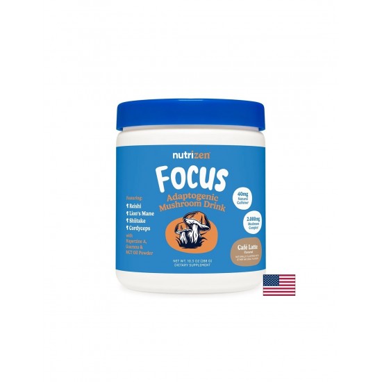 Рейши + Лъвска грива + Гуарана – Концентрация и енергия, 288 g прах с вкус на лате Рейши + Лъвска грива + Гуарана – Концентрация и енергия, 288 g прах с вкус на лате