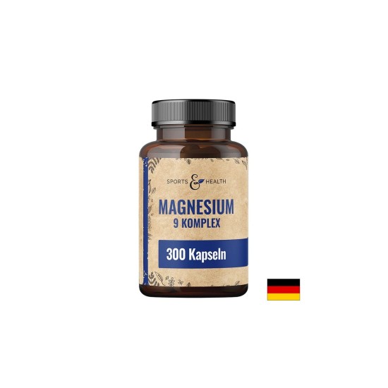 Магнезий 200 mg (комплекс от 9 форми) + B6 и Пантотенова киселина – За мускули, енергия и нервна система, 300 капсули