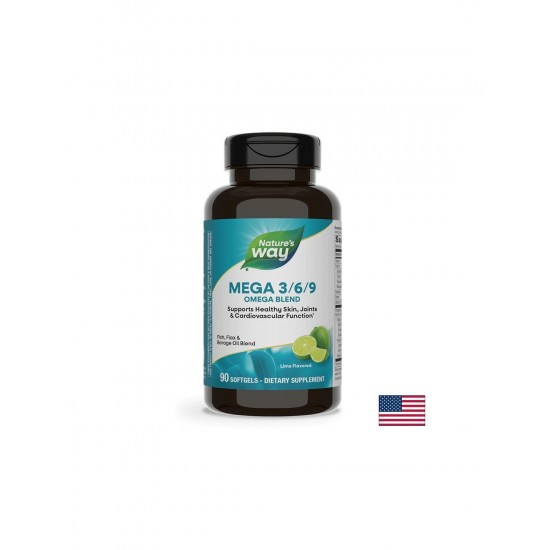 Mega 3/6/9 Omega Blend/ Омега 3/6/9, 90 софтгел капсули Nature’s Way Mega 3/6/9 Omega Blend/ Омега 3/6/9, 90 софтгел капсули Nature’s Way