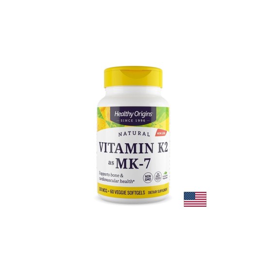 Витамин K2 (MK-7) – За здрави кости, зъби и нормално кръвосъсирване, 100 µg, 60 капсули