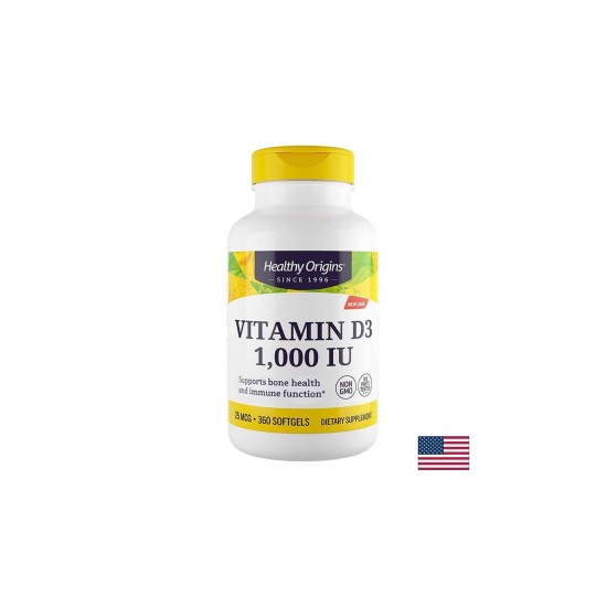 Витамин D3 – За кости, имунитет и енергия, 1000 IU/ 25 µg, 360 капсули