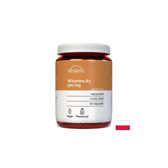 Витамин B3 – За енергия, нервна система и здрава кожа, 500 mg, 60 капсули
