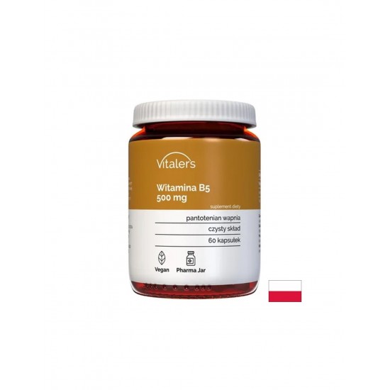 Витамин B5 – За енергия, умствена концентрация и кръвообразуване, 500 mg, 60 капсули Витамин B5 – За енергия, умствена концентрация и кръвообразуване, 500 mg, 60 капсули