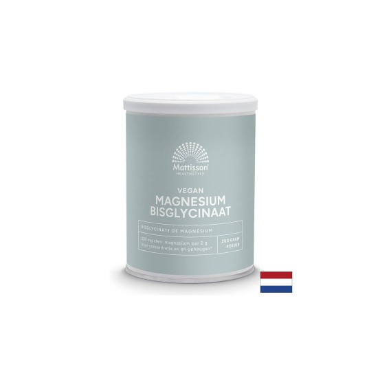 Мускулна, сърдечна и нервна система Магнезий (бисглицинат) веган 220 mg x 200 g прах