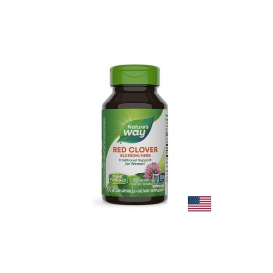 Red Clover Blossom Herb/ Червена детелина (цвят и билка) 400 mg х 100 капсули Nature’s Way