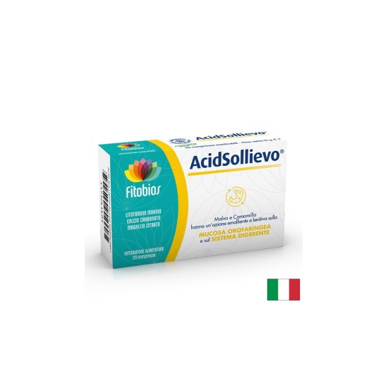 Acid Sollievo – Бързо облекчение при киселини и подуване, 20 дъвчащи таблетки