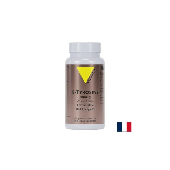 L-Тирозин – Фокус, енергия и подкрепа за щитовидната жлеза, 500 mg, 60 веган капсули L-Тирозин – Фокус, енергия и подкрепа за щитовидната жлеза, 500 mg, 60 веган капсули