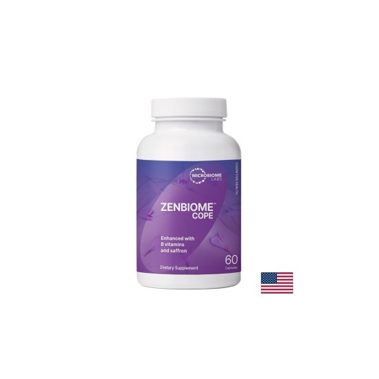 Пробиотик 100 mg + Шафран 28 mg – Спокойствие и емоционален баланс, Zenbiome Cope™, 60 капсули