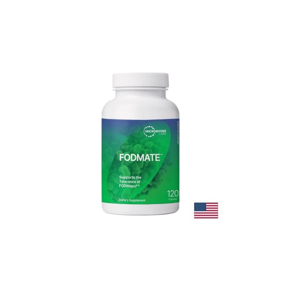 Ензимен комплекс – Подкрепа при FODMAP – при чувствителен и подут стомах, Fodmate™, 2540 mg, 120 капсули