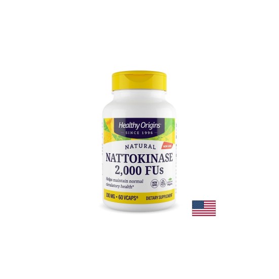 Натокиназа – Здраво кръвообращение и нормално кръвно налягане, 100 mg / 2000 FU, 60 вегетариански капсули