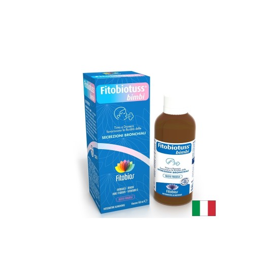 Fitobiotuss Bimbi – Сироп за кашлица за деца и възрастни, с мащерка и бъз, 150 ml Fitobiotuss Bimbi – Сироп за кашлица за деца и възрастни, с мащерка и бъз, 150 ml
