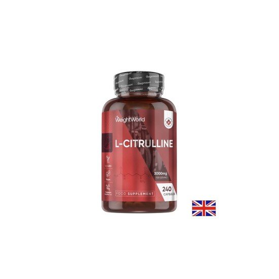 L-Цитрулин – Издръжливост, сила и сърдечносъдова подкрепа, 3000 mg, 240 капсули