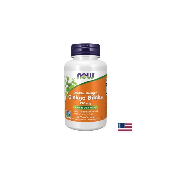 Гинко билоба 120 mg + Сибирски женшен 250 mg - Double Strength Ginkgo, 100 капсули