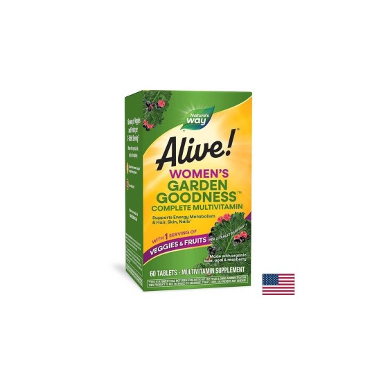 Alive! Garden Goodness™ Women`s Multi-Vitamin/ Алайв! Мултивитамини за жени х 60 таблетки Nature’s Way Alive! Garden Goodness™ Women`s Multi-Vitamin/ Алайв! Мултивитамини за жени х 60 таблетки Nature’s Way