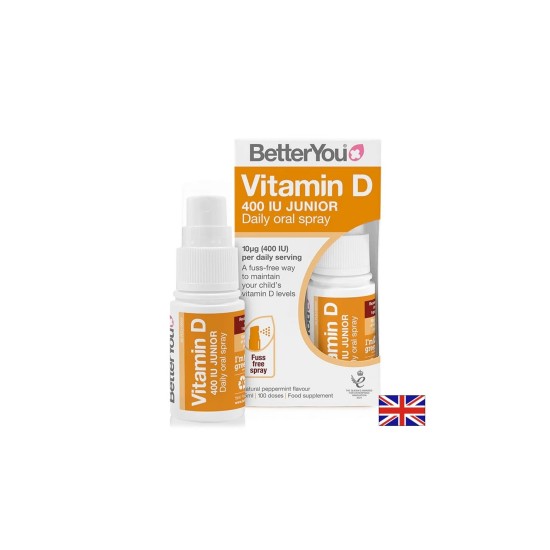 Витамин D3 за деца – Оптимален растеж и силни кости, 400 IU, 100 впръсквания, спрей 15 ml