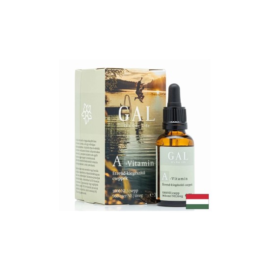 Витамин А – Здрава кожа, добро зрение и силен имунитет, 900 μg, 320 дневни дози, 30 ml капки