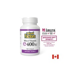 Витамин Е (токофероли микс) - антиоксидант, 268 mg/ 400 IU Natural Factors