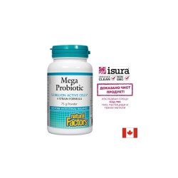 Mega Probiotic/ Мега пробиотик 4 щама, 12 млрд. активни пробиотици 75 g пудра х 75 дози Natural Factors