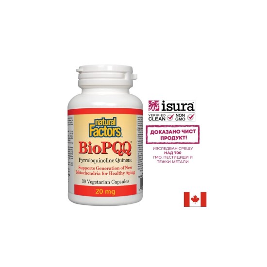 BioPQQ/ Пиролоквинолин квинон 20 mg х 30 капсули Natural Factors BioPQQ/ Пиролоквинолин квинон 20 mg х 30 капсули Natural Factors