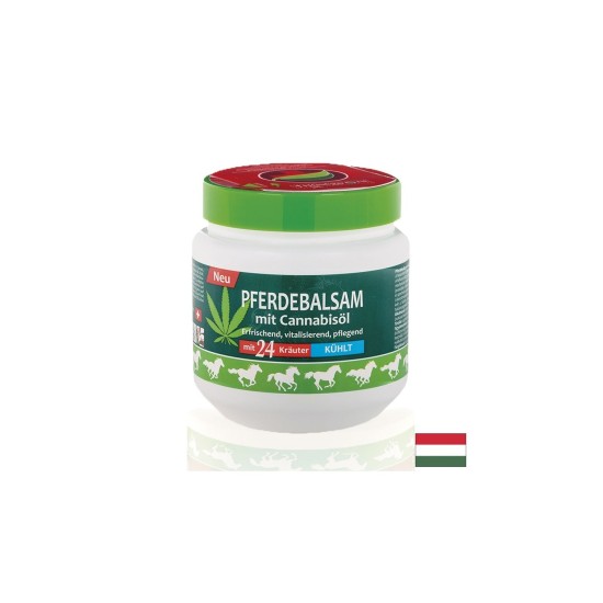 Конски балсам с масло от канабис и 24 билкови екстракта – Охлаждащ ефект, 500 ml
