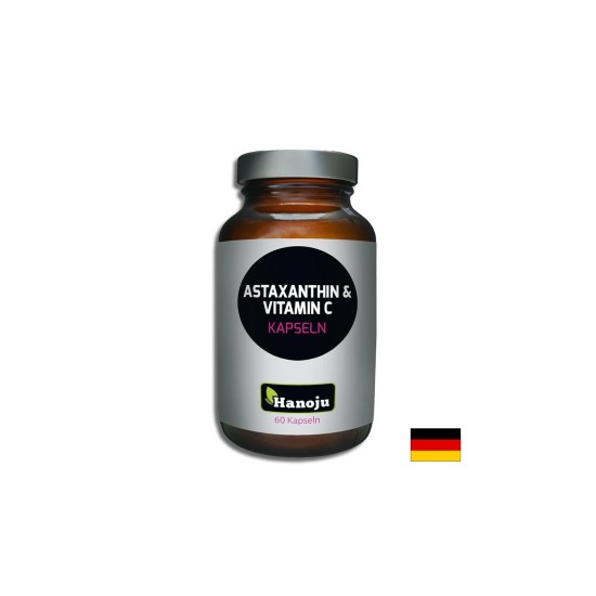 Астаксантин 8 mg + Витамин C 500 mg – Клетъчна защита и антиоксидантна подкрепа, 60 капсули