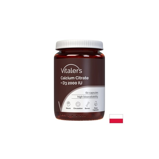 Калций (цитрат) 120 mg + Витамин D3 1000 IU – Здрави кости и зъби, 60 капсули