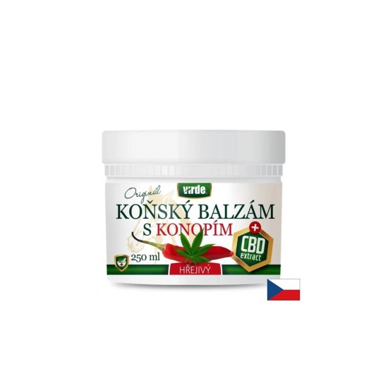 Конски балсам с конопено масло и CBD – Загряващ ефект и облекчение при мускулно напрежение, 250 ml гел