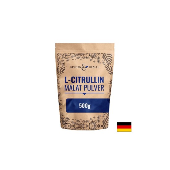 L-Цитрулин Малат – Мускулна издръжливост, 6000 mg, 500 g прах