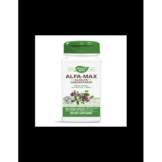 ALFA-MAX Alfalfa Concentrate/ Люцерна концентрат 525 mg х 100 капсули ALFA-MAX Alfalfa Concentrate/ Люцерна концентрат 525 mg х 100 капсули