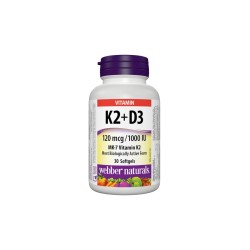 Vitamin K2 + D3 / Витамин К2 120 µg + D3 1000 IU, 30 софтгел капсули