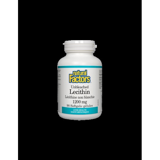 Лецитин неизбелен - Lecithin 1200 mg, 90 софтгел капсули Natural Factors